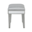 Lucca Grey Mirrored & Velvet Dressing Table Stool - The Furniture Mega Store 