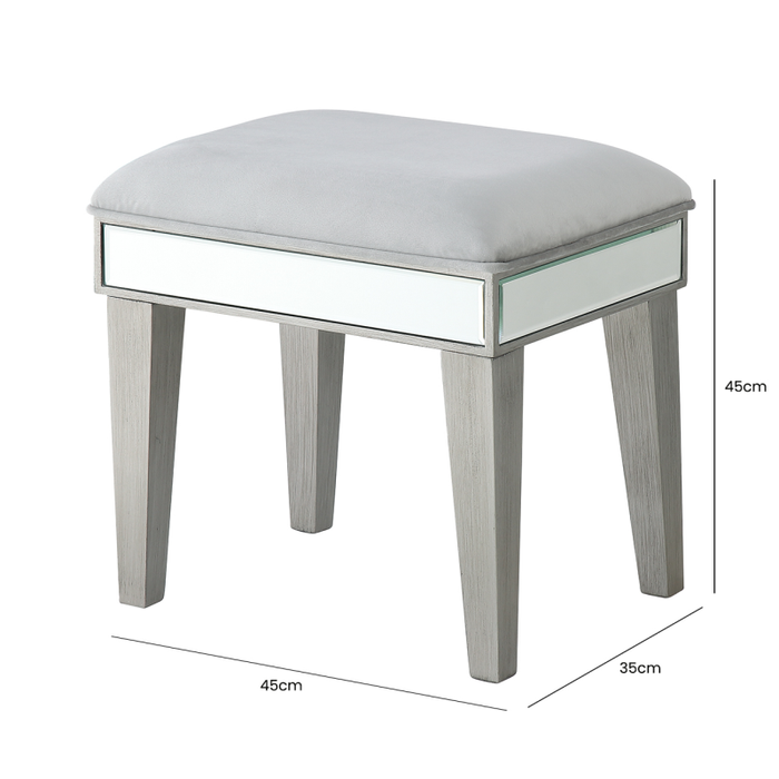 Mirrored dressing 2025 table and stool