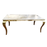Louis Kata Gold Ceramic Top & Gold Leg Dining Table - Choice Of Sizes - The Furniture Mega Store 