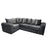 Alexa Plush Velvet Corner Sofa - Pillow Or Classic Back - Choice Of Sizes & Colours - The Furniture Mega Store 