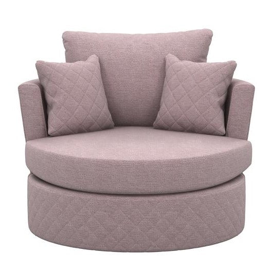 Lucy Fabric Swivel Chair - Choice Of Colours & Size - The Furniture Mega Store 