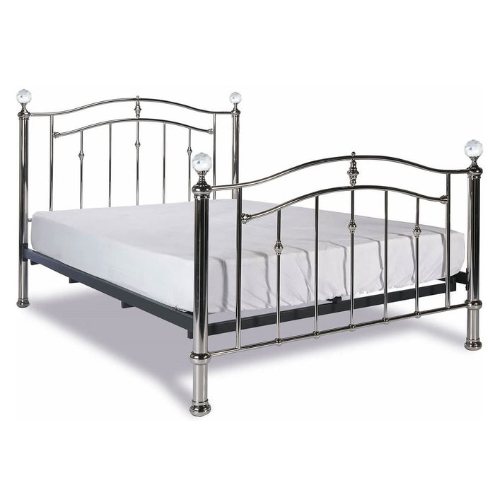 Callisto Chrome Metal Bed Frame 5ft King Size - The Furniture Mega Store 