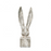 Distressed White & Grey Cement Hare Head Ornament - The Furniture Mega Store 