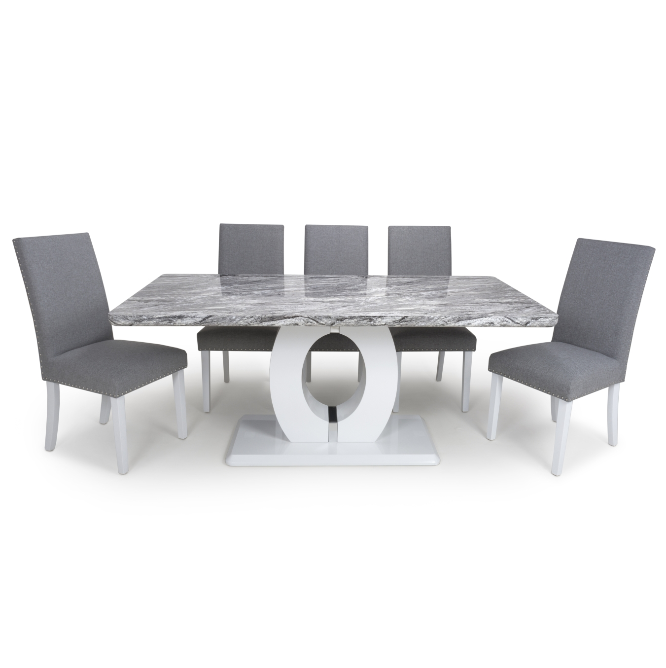 Large white online marble dining table