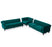 Classic Chesterfield Plush Velvet Large Corner Sofa - Choice Of Colours - The Furniture Mega Store 