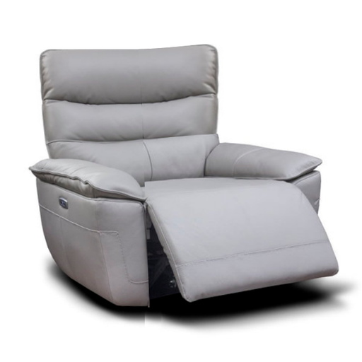 Grayson Leather Recliner Armchair - Choice Of Colours & Power or Manual Recline - The Furniture Mega Store 