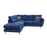 Milly Fabric Corner Chaise Sofa & Footstool - Choice Of Colours - The Furniture Mega Store 