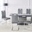 Mabel Grey Extendable Dining Table & 6 Mabel Grey Dining Chairs Set - The Furniture Mega Store 