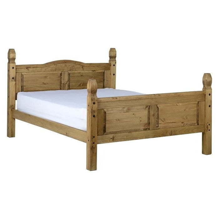 Corona 5ft High Foot End Pine King Size Bed - The Furniture Mega Store 