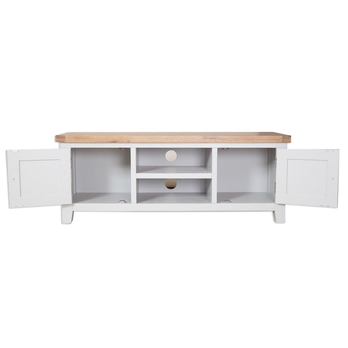 French oak on sale grey tv stand