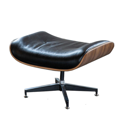 Eames Aniline Leather Lounge Chair & Ottoman Footstool Set - The Furniture Mega Store 