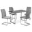 Oko Grey Stone Dining Table 120cm & 4 Matching Dining Chairs - Set - The Furniture Mega Store 