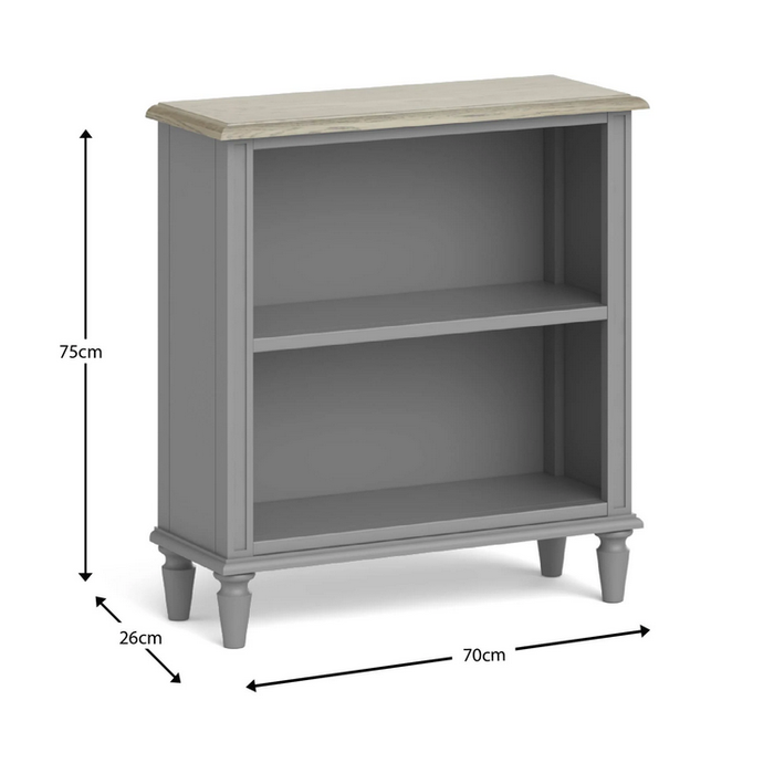 Marseille Grey Painted Small Bookcase - The Furniture Mega Store 