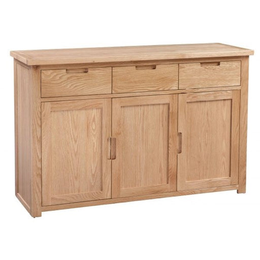 Romsey Solid Oak 3 Drawer 3 Door Large Sideboard - The Furniture Mega Store 
