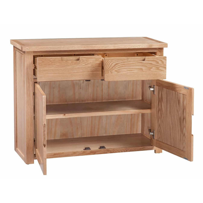 Romsey Solid Oak 2 Drawer 2 Door Medium Sideboard - The Furniture Mega Store 