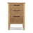 Harkuta Solid Oak 3 Drawer Bedside Cabinet - The Furniture Mega Store 