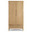 Harkuta Solid Oak 2 Door Double Wardrobe - The Furniture Mega Store 