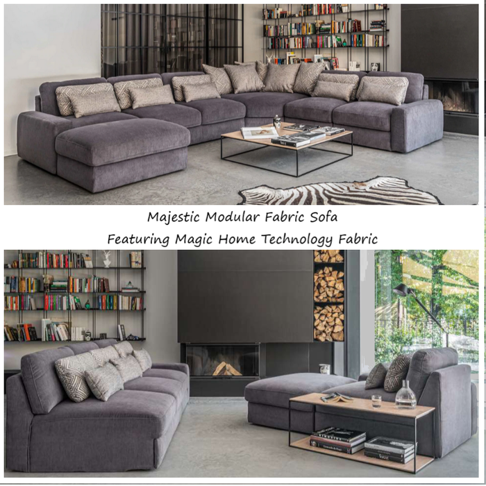 Majestic Modular Fabric Sofa - Featuring Magic Home Technology Fabric - The Furniture Mega Store 