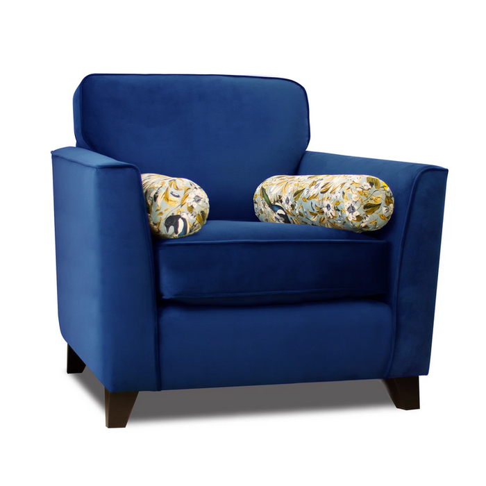 Rene Armchair & Love Chair Collection - Available In A Choice Of Fabrics - The Furniture Mega Store 