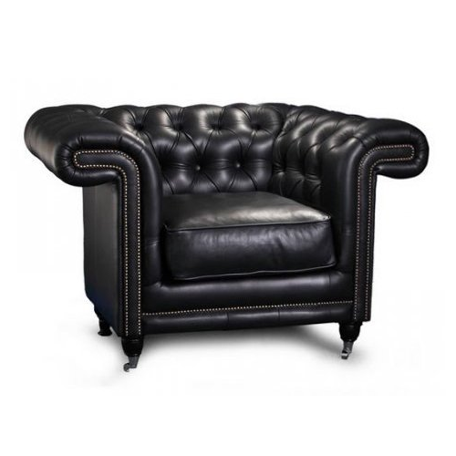 Charles Vintage Leather Square Arm Buttoned Chesterfield Sofa Collection - Choice Of Leathers - The Furniture Mega Store 