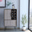 New York Smoked Oak-Bleached Grey Collection Drinks Bar - The Furniture Mega Store 