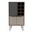 New York Smoked Oak-Bleached Grey Collection Wine Cabinet - The Furniture Mega Store 