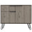 New York Smoked Oak-Bleached Grey Collection 2 Door 1 Drawer Sideboard - The Furniture Mega Store 