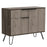 New York Smoked Oak-Bleached Grey Collection 2 Door 1 Drawer Sideboard - The Furniture Mega Store 