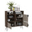 New York Smoked Oak-Bleached Grey Collection High Sideboard - The Furniture Mega Store 