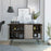 New York Smoked Oak-Bleached Grey Collection Large 4 Door Sideboard - The Furniture Mega Store 