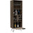 New York Smoked Oak-Bleached Grey Collection Tall Bar Cabinet - The Furniture Mega Store 