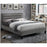 Picasso Grey Marl Fabric Bedstead 4ft 6 Double Bed - The Furniture Mega Store 