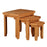 Torino Country Solid Oak Nest Of 3 Tables - The Furniture Mega Store 
