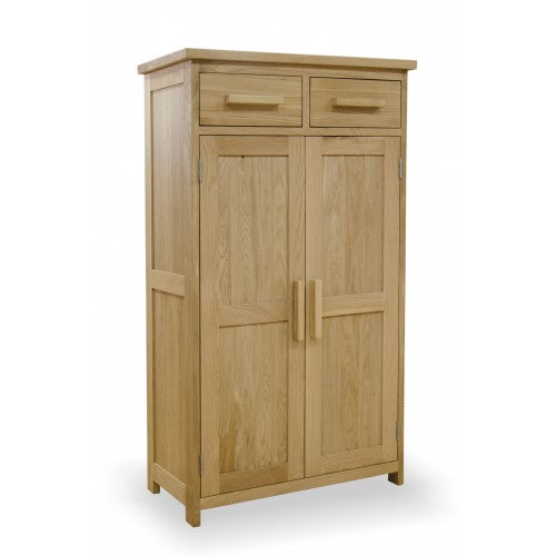 Opus Solid Oak Shoe Cupboard - The Furniture Mega Store 