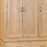 Bevel Natural Solid Oak 3 Door 2 Drawer Triple Wardrobe - The Furniture Mega Store 