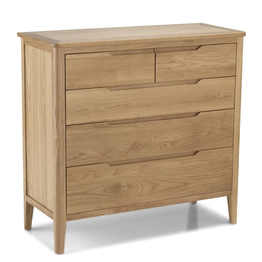 Harkuta Solid Oak 2/3 Chest Of Drawers - The Furniture Mega Store 