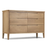 Harkuta Solid Oak 6 Drawer Wide Chest - The Furniture Mega Store 