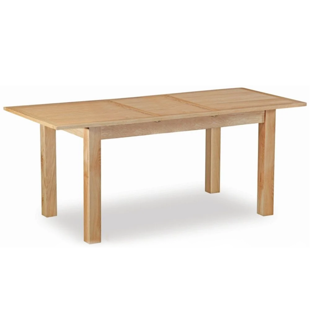 Solid oak extendable discount dining table