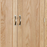 Bevel Natural Solid Oak 2 Door 1 Drawer Wardrobe - The Furniture Mega Store 