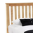 Bevel Natural Solid Oak Single Bed - The Furniture Mega Store 