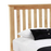 Bevel Natural Solid Oak Double Bed - The Furniture Mega Store 