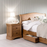 Chambery Natural Oak 2 Drawer Bedside - The Furniture Mega Store 