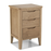 Harkuta Solid Oak 3 Drawer Bedside Cabinet - The Furniture Mega Store 