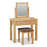 Bevel Natural Solid Oak Dressing Table Set - The Furniture Mega Store 