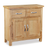 Bevel Natural Solid Oak Compact Mini 2 Door 2 Drawer Sideboard - The Furniture Mega Store 