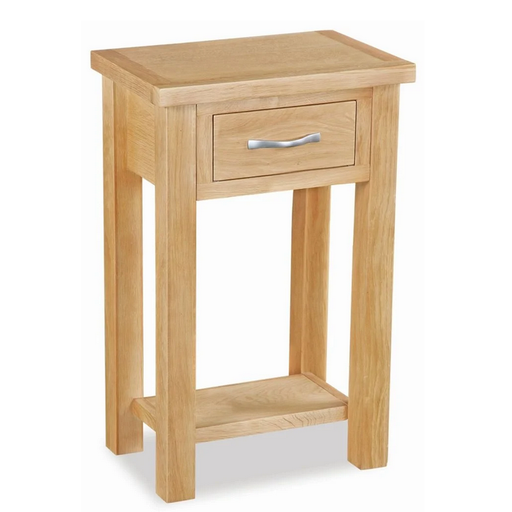 Bevel Natural Solid Oak 1 Drawer Console Table - The Furniture Mega Store 