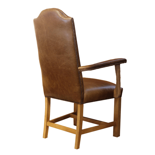 Chancellor Vintage Leather Carver Dining Chair - Choice Of Leathers & Wood Finish - The Furniture Mega Store 