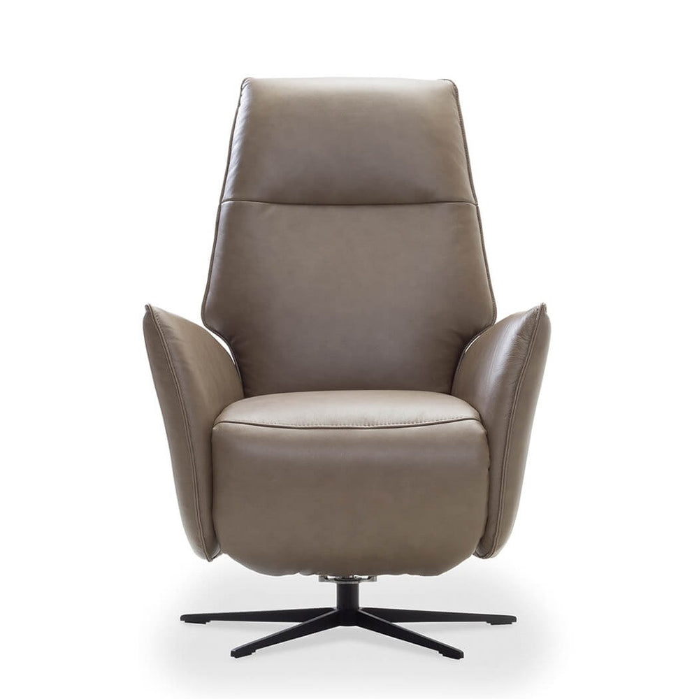 Scott Leather Recliner Swivel Chair - Choice Of Size & Power Or Manual Recliner - The Furniture Mega Store 