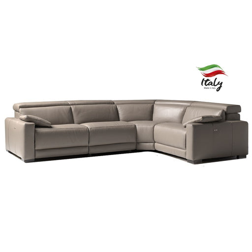 Eridano Italian Leather Modular Corner Sofa Collection - Choice Of Sizes & Standard Or Power Recliner - The Furniture Mega Store 