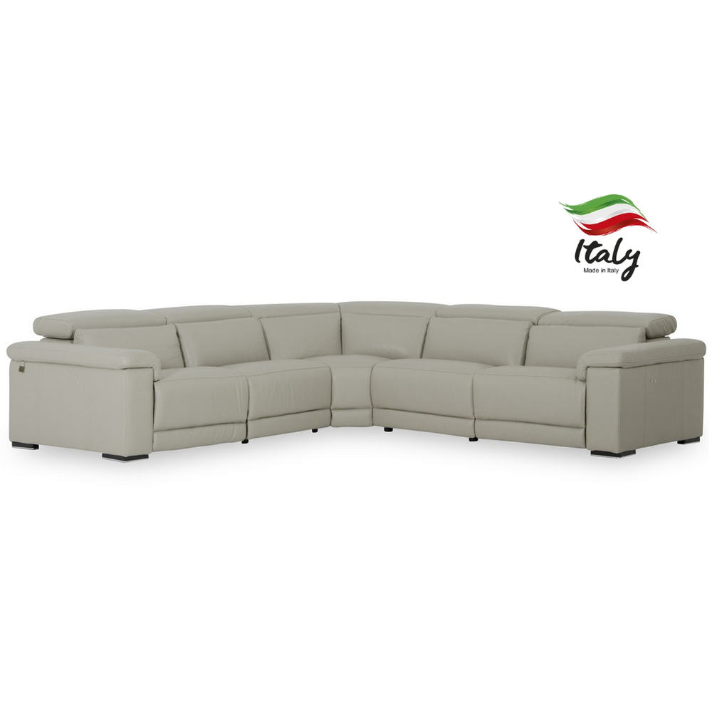 Modern leather power reclining sectional deals